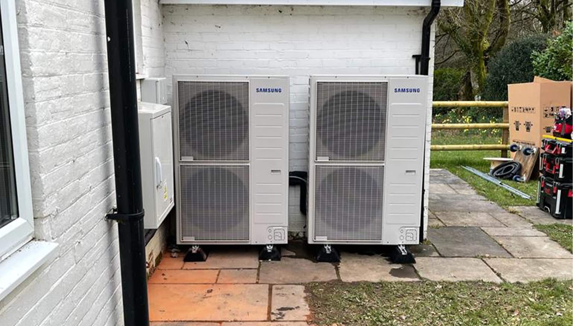 12kW Twin Samsung Air Source Heat Pump 1900x1081